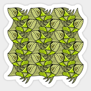 Escher fish pattern XII Sticker